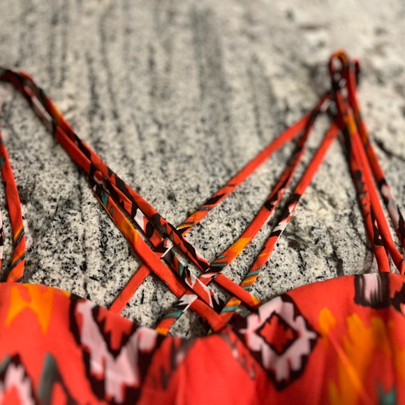 Emerald Sundae Orange/Multi colored dress Size 7 - Picture 5 of 5